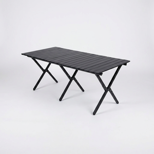Table de camping standard en acier, grande et large, en acier au carbone noir, pliable, 120 cm - Product Image 4