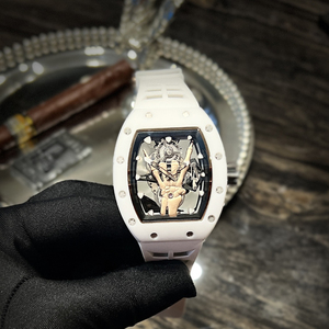 นาฬิกาข้อมือรุ่นลิมิเต็ดอิดิชั่น "Devil's Horn" <span class=keywords><strong>ค</strong></span>าร์บอนไฟเบอร์ สไตล์ร็อ<span class=keywords><strong>ค</strong></span> รุ่นทัวร์บิลยอง "นิ้วทองคำ" หรูหราที่สุด RM 66 - Product Image 6
