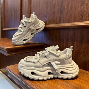 Summer New Arrival: Men's Fashion Chunky Mesh Sneakers, Lightweight, Breathable, Retro Dad <b>Shoes</b> - Product Image 1