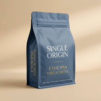 Sacs à soufflet en Mylar personnalisés réutilisables de qualité alimentaire 250g 500g 1kg avec valve pour café et thé