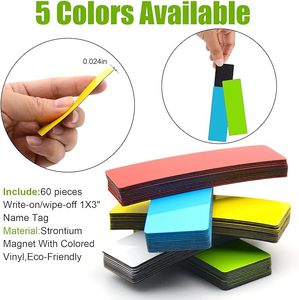 Vendita calda 4x2 pollici cancellabile a secco aula lavagna nome targhetta magneti <span class=keywords><strong>per</strong></span> la scuola e la casa - Product Image 5