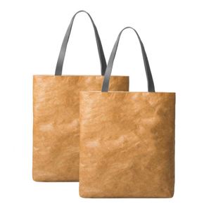 Sac à main en papier kraft écologique personnalisé, imperméable, en papier naturel, nouveau matériau - Product Image 1