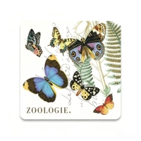 Sous-verre carré en céramique écologique à motif papillon personnalisé, résistant à la chaleur, antidérapant, imprimé UV, protection de table pour la maison et la cuisine