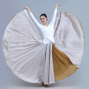 <span class=keywords><strong>Jupe</strong></span> <span class=keywords><strong>longue</strong></span> de danse orientale à effet dégradé de couleur flamme, 720 cm de diamètre, pour spectacle de danse de salon - Product Image 4