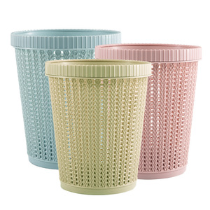 Cylindrical <b>Waste</b> <b>Bin</b> With Perforated Design For Indoor Use Kitchen Trash Can With Bag Holder And Pressure Ring - Product Image 4