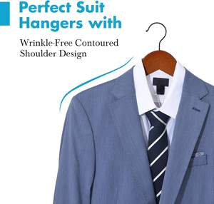 Tendedero de Ropa de Madera Marrón de Alta Calidad, Nuevo, con Perchas de Madera y Alambre de Acero para Uso en Armarios y Tiendas - Product Image 6