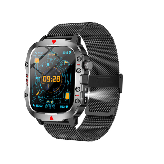 Smartwatch Outdoor Watch Bluetooth Call Sports Sleep Monitoring Step Counter Heart Rate Multifunctional with Charging Cable