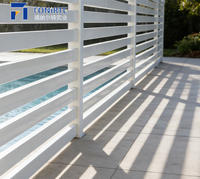 Panneaux de clôture à prix de gros, clôture en aluminium à lattes pour l'intimité, clôture à lattes horizontales pour jardin et maison, bricolage