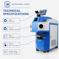 Machine de soudage laser pour bijoux 60W 150W 200W Nd YAG avec refroidissement par eau CCD pour la réparation d'anneaux en or et en argent