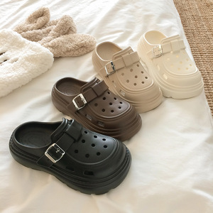 2026 New Women Platform <b>Clogs</b>, Trendy Closed Toe Non-slip Slides For Summer Outdoor Beach Daily Use - Product Image 1