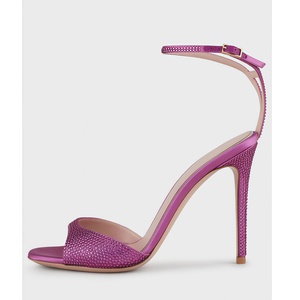 Sandalias de Tacón Alto, Ligeras, Elegantes y Sensuales, para Boda, con Punta Abierta, Correa de Tobillo con Hebilla, Cierre Deslizante, para Uso en Exteriores de Verano - Product Image 2