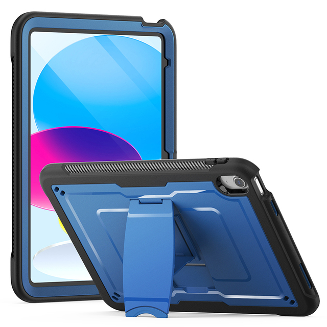 Bumper TPE Tablet Case for iPad 10th Gen 10.9/11th Gen Cover Built in Folding Kickstand