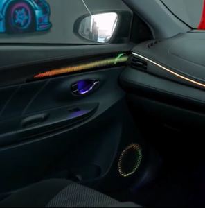 ไฟตกแต่งภายในรถยนต์โตโยต้า วีออส/ยาริส ปี 2014-2022 แบบหรี่แสงได้ พร้อมตัวเลือกสีหลากหลายเพื่อปรับแต่งบรรยากาศภายในห้องโดยสาร - Product Image 2