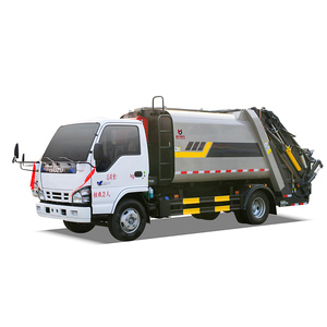 Huasheng 4500 Hook Lift Arm Garbage Compactor Truck Isuzu Bin Hauling Garbage Compactor Truck Garbage Truck