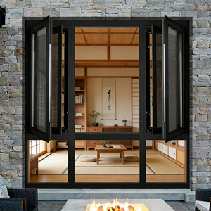 Fenêtre à battant en alliage d'aluminium <span class=keywords><strong>GUAPO</strong></span>, verre trempé, insonorisation, design moderne, installation facile pour usage domestique - Product Image 1