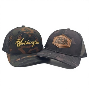 Richardson 112 6 Panel Trucker <b>Hat</b> Custom Leather Patch Embroidery Logo Low Moq Wholesale Premium Mesh Snapback Cap Apparel - Product Image 2
