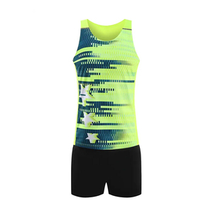 Kit de course personnalisé pour les équipes d'athlétisme, fabrication OEM, vêtements de sport respirants pour l'athlétisme, uniformes pour équipes et clubs - Product Image 2
