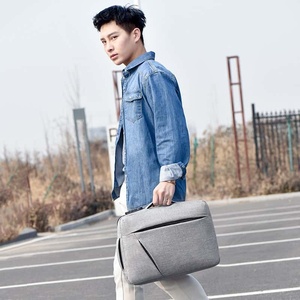 XINGYONZHE FD-033 Modern Polyester Laptop <b>Backpack</b> with Air Cushion Belt Handle Closure Protective Design for <b>School</b> Use <b>Black</b> - Product Image 2