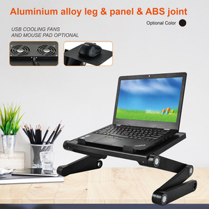 โต๊ะวางแล็ปท็อปแบบพับได้ ปรับระดับได้ สำหรับเล่นเกมส์ พร้อมพัดลม USB รุ่น CT-CDS-15 สำหรับใช้ในบ้าน ทำจากอลูมิเนียม ช่วยระบายความร้อน - Product Image 6