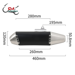 Silencieux d'échappement FMF Slip-On universel pour Moto, 51mm, pour KTM <span class=keywords><strong>450</strong></span> 690 <span class=keywords><strong>EXC</strong></span> WR450 LD450 CRF150F CRF250F, ETC. - Product Image 3