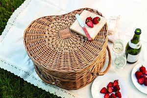 Hình trái tim liễu Dã Ngoại giỏ Tình Yêu Ngày Valentine nghệ thuật dân gian wicker Dã Ngoại giỏ đặt rượu vang bảng kỳ nghỉ trang trí & Quà Tặng - Product Image 4