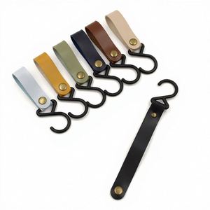 PU Leather S Shaped <b>Hooks</b> Multifunctional <b>Hooks</b> <b>for</b> <b>Hanging</b> Coat Towel Practical <b>Hooks</b> Hanger - Product Image 1