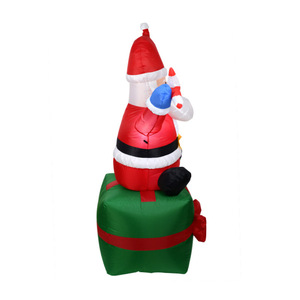 1.8M Holiday Decor Xmas Party Home Patio Garden Lawn Outdoor Decorations <b>Christmas</b> Inflatable Santa Claus with <b>Gift</b> <b>Box</b> - Product Image 2