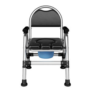 Chaise de douche en aluminium robuste avec fonction toilettes |   Capacité de 120 kg, pliable et portable |   Certifié UE - Product Image 2