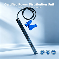 PDU de base 32A pour montage en rack avec protection contre les surcharges, protection contre les surtensions en option, prises personnalisables