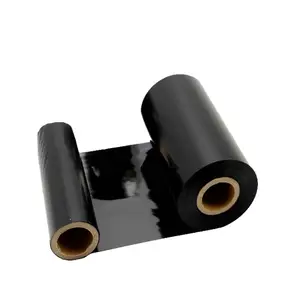 Aobo-Cinta de código de barras de transferencia térmica de cera, estándar Premium, antiarañazos, negro, 110mm x 300m