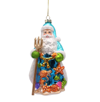 Décorations sur le thème de Noël Cadeaux Organisation Événement de surf Père Noël Ornement en verre