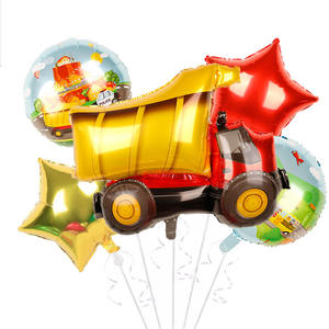 รถขนส่งรถดับเพลิงรถตำรวจรถโรงเรียนรถบัสรถไฟสำหรับงานเลี้ยงวันเกิดของเด็กลูกโป่งของเล่นตกแต่ง - Product Image 6