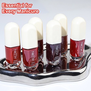 KUDAN Vernis à ongles pelable écologique à l'eau, rouge bordeaux brillant, <span class=keywords><strong>capsule</strong></span> magique, 20Y, usine, CPNP, HALAL, ISO22716, OEM, en vrac - Product Image 1