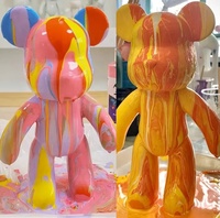 Kit de Peinture DIY pour Figurine d'Ours en Résine – Modèle d'Ours Blanc Mignon à Peindre Soi-même – Jouets de Peinture pour Enfants et Adultes – Vente en Gros