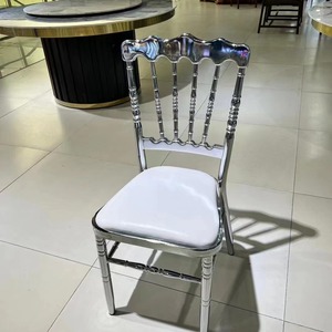 Personnalisé Populaire Pas Cher <span class=keywords><strong>Prix</strong></span> Partie Métal Blanc et <span class=keywords><strong>or</strong></span> Fête De Mariage Napoléon Chaises À Vendre - Product Image 2