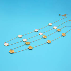 Di alta qualità collana pendente lungo fiore di ciliegio per le donne oro placcato in acciaio inox catena collana signore ragazza gioielli regali - Product Image 3