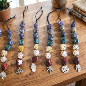 Piedras Preciosas Naturales de los Siete Chakras Pulimentadas a Mano, Cambyart, Colgante para Coche o Hogar, Cristales Feng Shui, Buena Suerte, Yoga, Meditación - Product Image 3