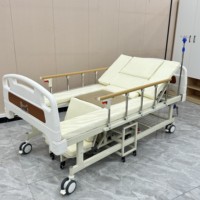 Lit d'hôpital manuel multifonctionnel de luxe avec fauteuil roulant pour usage domestique et hospitalier