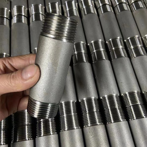 Raccords de tuyauterie filetés en acier au carbone, diamètre et épaisseur de paroi personnalisables, filetage à droite, tube sans soudure à une extrémité, support OEM - Product Image 2