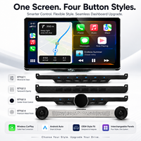 Autoradio universel 10,6 pouces avec panneau multi-boutons détachable, CarPlay sans fil, Android Auto, GPS, lecteur multimédia