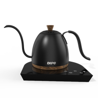 Bouilloire électrique à col de cygne DHPO en acier inoxydable de haute qualité, durable, avec contrôle de la température, capacité de 800 ml, maintien au chaud pendant 6 heures