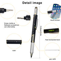 Stylo bille multifonctionnel professionnel en plastique 6 en 1 avec écran tactile pour impression UV, idéal pour les articles promotionnels en gros