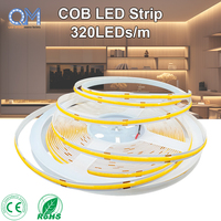 Iluminación COB para Debajo del Gabinete, Tira de LED COB de 8 mm, 320 LED, Tira COB al por Mayor de China, Cinta COB Flexible de 8 mm