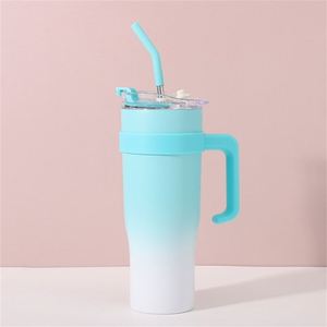 Vaso Térmico de Viaje de 40oz Ice Bully con Asa, Tapa de Acero Inoxidable, Popote Antideslizante, Color Personalizado ODM - Product Image 5