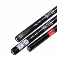 Queue de billard O'MIN Fangtian de haute qualité en ébène avec joint en laiton, une seule pièce, incrustation sculptée, style anglais, pour revendeurs et clubs