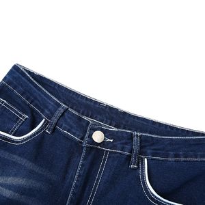 Pantalones Vaqueros de Mezclilla de Alta Calidad, Corte Ajustado, Cintura Media, Ajustados, Elásticos, Personalizados, Estilo Urbano, Corte Recto, Apilados para <span class=keywords><strong>Hombre</strong></span> - Product Image 4