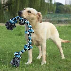 Juguetes Interactivos para Perros, Juguete Masticable <span class=keywords><strong>de</strong></span> Algodón Natural Ecológico para Perros Grandes/Medianos, Juego <span class=keywords><strong>de</strong></span> Tira y Afloja Resistente para Limpieza Dental - Product Image 1