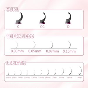 Fournitures en gros pour extensions de cils individuels en cachemire, plateaux d'extensions de cils en soie volume velours à marque privée avec logo personnalisé - Product Image 6