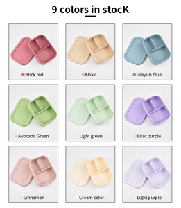 Lonchera de plástico rectangular, linda, con 3 compartimentos, libre de BPA, a prueba de fugas, portátil para niños, de un solo nivel, tamaño M - Product Image 3