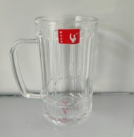 Chopes à bière en verre de haute qualité pack de verrerie à prix équitable Offre Spéciale tasse à bière avec poignée pour la maison et l'hôtel